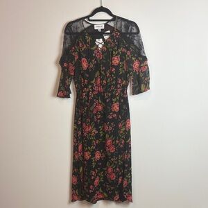 NWT HighLine Collective Black Floral Lace Dress